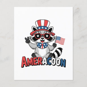 Raccoon Americoon Patriotic 4TH of july America Flyer