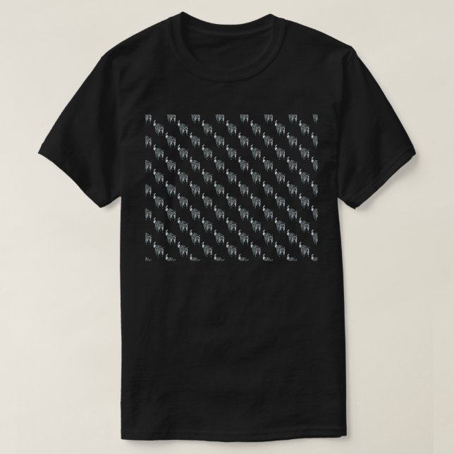Raccoon Angry Pattern T-Shirt (Design Front)