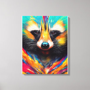 Raccoon Animal Discovery Adventure Nature Planet Canvas Print