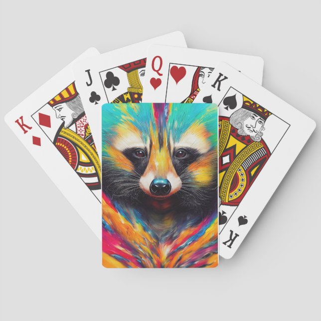 Raccoon  Animal Discovery Adventure Nature Planet  Playing Cards (Back)