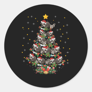 Raccoon Animal Raccoon Tree Classic Round Sticker