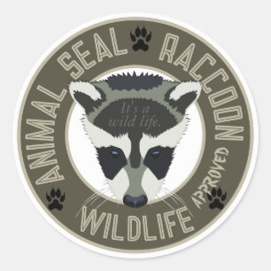 Raccoon Animal Seal Sticker