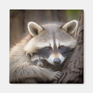 Raccoon Animal Wild Beauty Freedom Wilderness Love Magnet