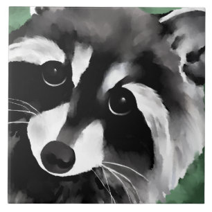 Raccoon Art Tile