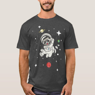 Raccoon Astronaut In Space Raccoon Lover Animal L T-Shirt