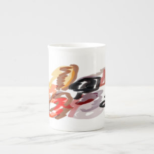Raccoon Autumn Sunset Bone China Mug