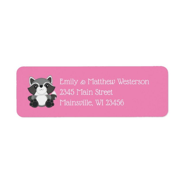 Raccoon Baby shower rose (Devant)