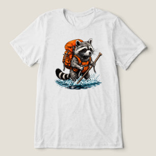 Raccoon Backpacker Fording River Tri-Blend Shirt