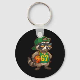 Raccoon Basketball 67 Gen Alpha Slang Srts Men Boy Keychain