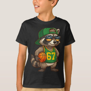 Raccoon Basketball 67 Gen Alpha Slang Srts Men Boy T-Shirt