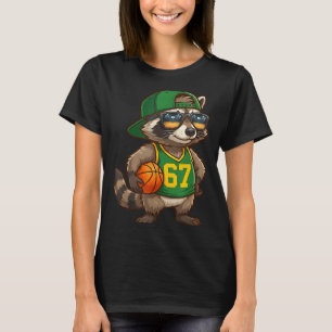Raccoon Basketball 67 Gen Alpha Slang Srts Men Boy T-Shirt