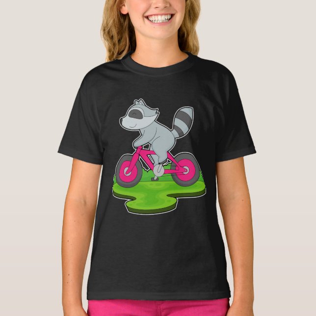 Raccoon Bicycle T-Shirt (Front)