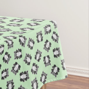 Raccoon Birthday Party Green Tablecloth