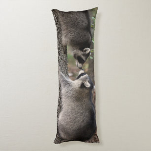 Raccoon body pillow. pillow