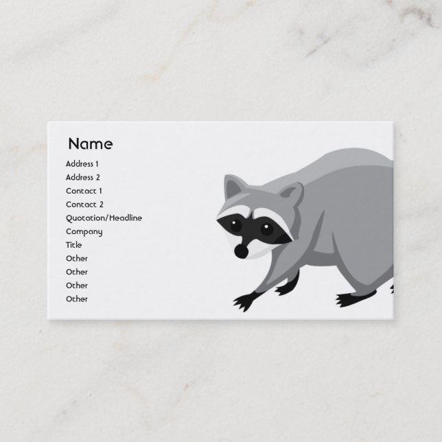 Raccoon - Business Card (Front)