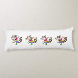 Raccoon cartoon body pillow