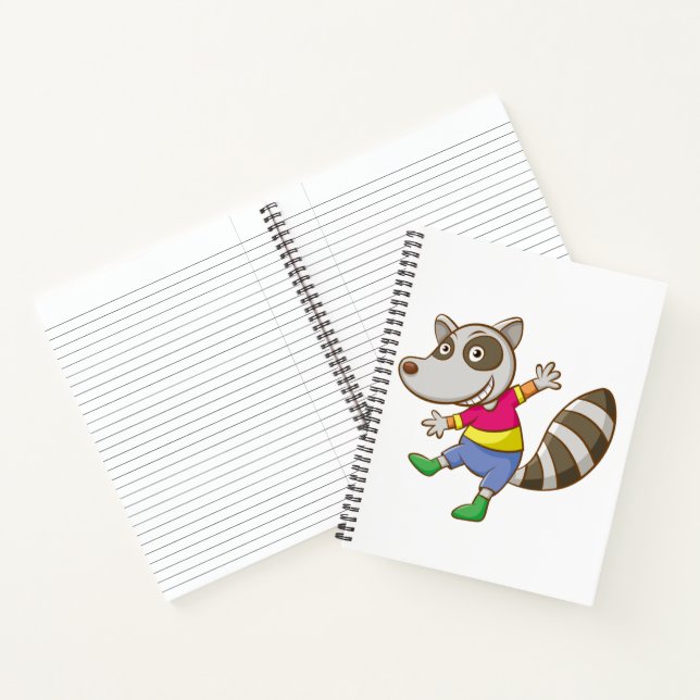 Raccoon cartoon notebook (Inside)