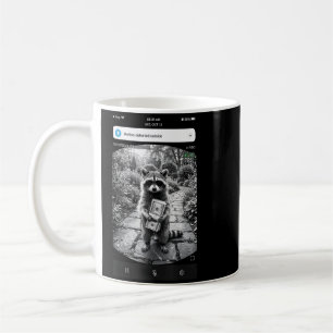 Raccoon Cash Door Camera Meme Design Coffee Mug