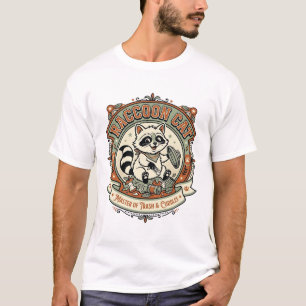 Raccoon Cat Raccoon Trash Panda Cat Vintage Vector T-Shirt