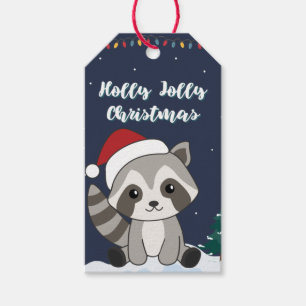 Raccoon Christmas Snow Winter Raccoons Gift Tags