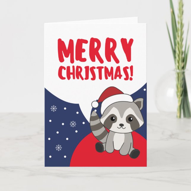 Raccoon Christmas Snow Winter Raccoons Holiday Car (Front)