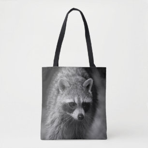 Raccoon Close Up Portrait - Wildlife Photography Tote Bag
