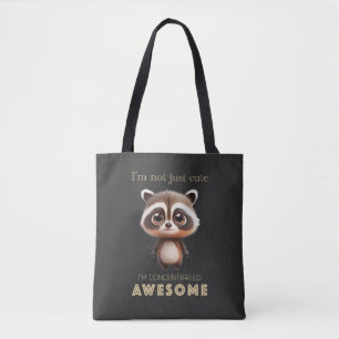 Raccoon Concentrated Awesome Cute Adorable Funny  Tote Bag