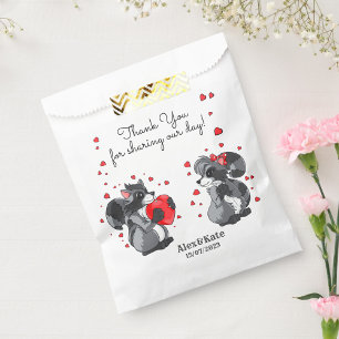 Raccoon Couple Favour Bag