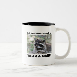 Raccoon Covid Metaphor Pour the Java Two-Tone Coff Coffee Mug