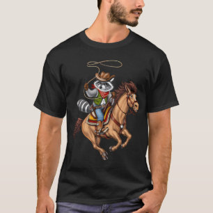 Raccoon Cowboy Rodeo T-Shirt