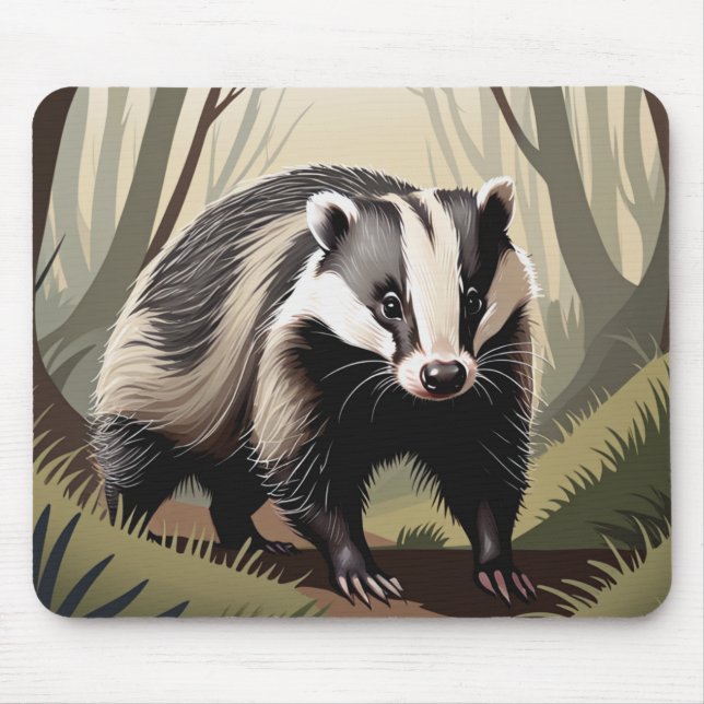 raccoon, cute, animal, for children mouse pad (Front)