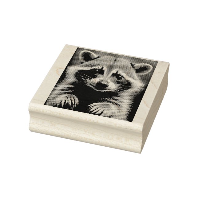 RACCOON CUTE Wood Stamp (Stamp)