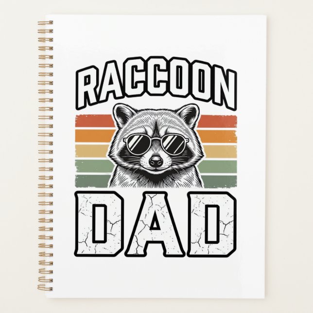 Raccoon Dad Vintage Engraving Retro Vector Design_ (Devant)