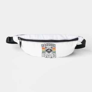 Raccoon Dad Vintage Engraving Retro Vector Design_ Fanny Pack