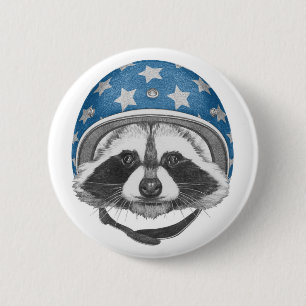 Raccoon Daredevil 2 Inch Round Button