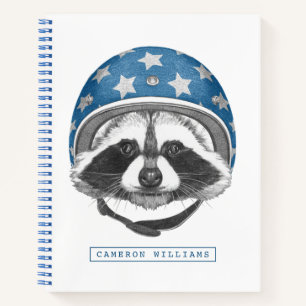 Raccoon Daredevil   Add Your Name Notebook