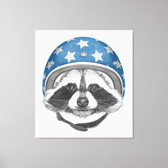 Raccoon Daredevil Canvas Print (Front)