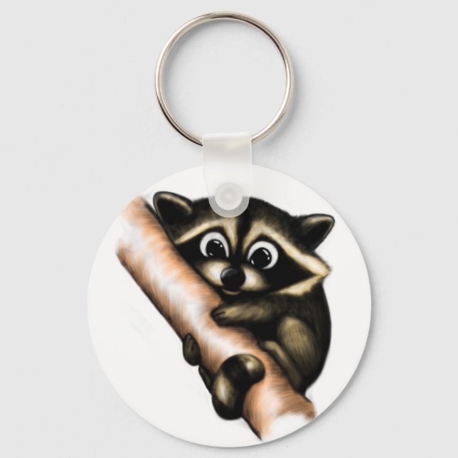 Raccoon Design Keychain (Front)