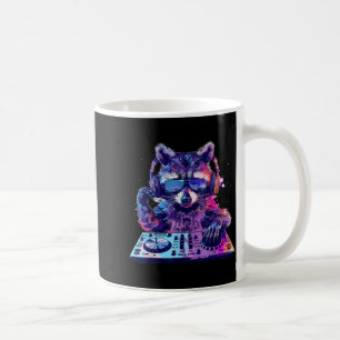 Raccoon Dj Edm Techno House Music Funny Animal Lov Coffee Mug