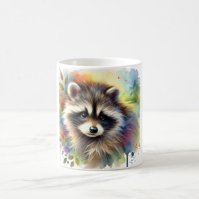 Raccoon Dog 020924AREF109 - Watercolor Coffee Mug (Center)