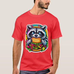 RACCOON EATING CHEESEBURGER 3 T-Shirt