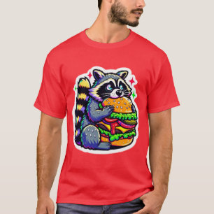 RACCOON EATING CHEESEBURGER 5 T-Shirt