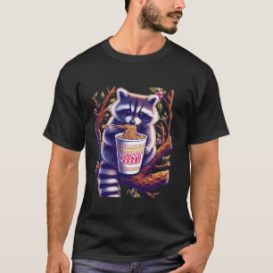 Raccoon Eating Instant Noodle Cup T Shirt