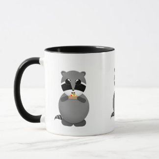 Raccoon Eating Pepperoni Pizza Mug