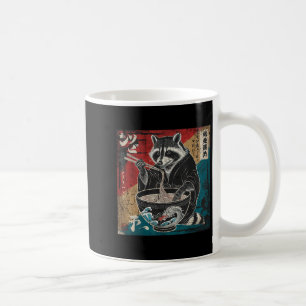 Raccoon Eating Ramen Japanese Noodles Funny Racoon Coffee Mug