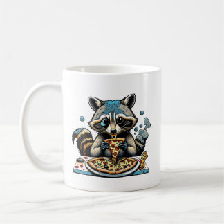 Raccoon eats Pizza Coffee Mug