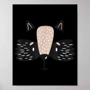 Raccoon Face Cute Baby Animal Halloween Costume Poster