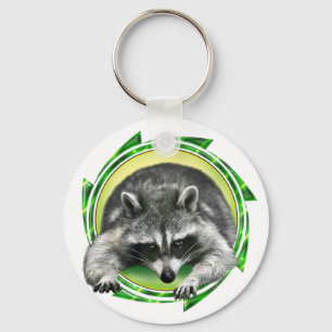 Raccoon Face Keychain