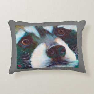 Raccoon Face Pillow