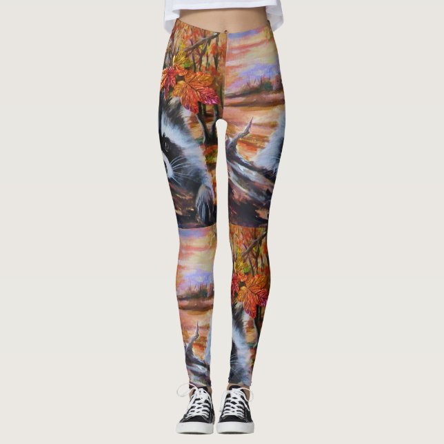Raccoon Fall Leggings (Front)